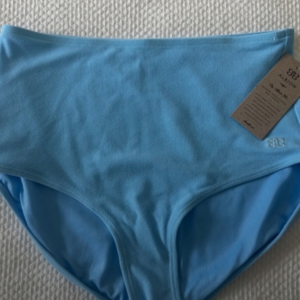 Albion High-Waisted Swim Bottoms - Sky Blue - Medium